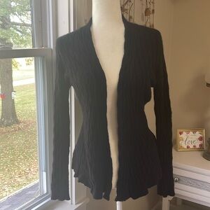 Garnet Hill Cashmere Cable Knit Cardigan